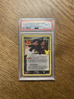 PSA 10 GEM MINT Umbreon Celebrations Classic Collection Holo Pokemon Card 17/17 - Image 1