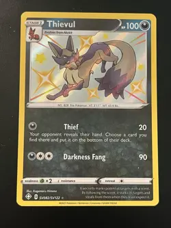 Pokemon Card - Thievul SV082/SV122 Shining Fates: Shiny Vault - NM - Image 1