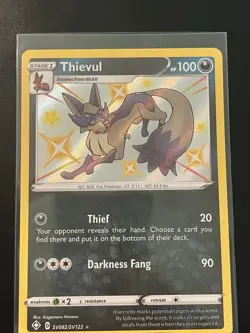 Pokemon Card - Thievul SV082/SV122 Shining Fates: Shiny Vault - NM - Image 3