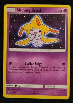 2017 Pokemon Shining Legends Shining Jirachi #42/73 Holo EX-NM - Image 1