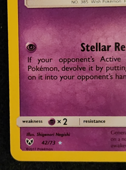2017 Pokemon Shining Legends Shining Jirachi #42/73 Holo EX-NM - Image 5