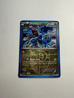 MP Druddigon BW80 Promo Team Plasma Tinsel Holo Black White Pokemon card - Image 1