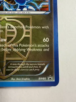 MP Druddigon BW80 Promo Team Plasma Tinsel Holo Black White Pokemon card - Image 4