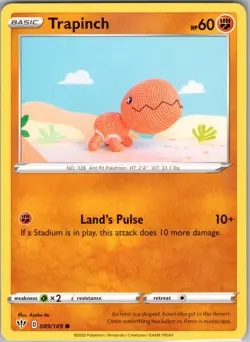 Trapinch 089/189 Common Darkness Ablaze Pokemon NM Asako Ito - Image 1