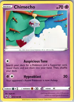 Chimecho 072/185 Common Vivid Voltage Pokemon NM Asako Ito - Image 1