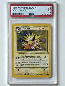 Pokemon 1999 Jungle Jolteon 4/64 Holo PSA 5 *Vintage Pokemon* - Image 1