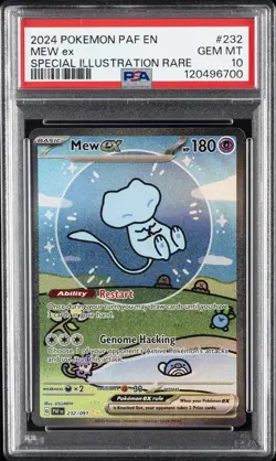 2024 POKEMON PAF EN-PALDEAN FATES SPECIAL ILLUSTRATION RARE #232 MEW EX PSA 10 - Image 1