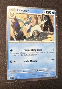 🌀 SWIRL 🌀Pokemon TCG Glaceon 171 Sv: Scarlet & Violet Promo Card Holo - Image 2