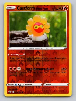 Castform Sunny Form 022/198 Chilling Reign Pokemon Reverse Holo NM Yuka Morii - Image 1