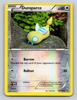 Dunsparce 68/108 Common Roaring Skies Pokemon Reverse Holo NM Yuka Morii Art - Image 1