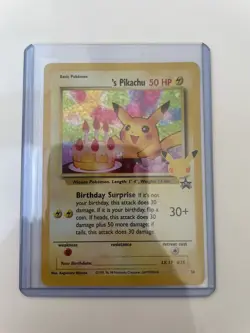 Birthday Pikachu 24 Holo Celebrations Classic Collection Pokemon Card (GEM MTU) - Image 1