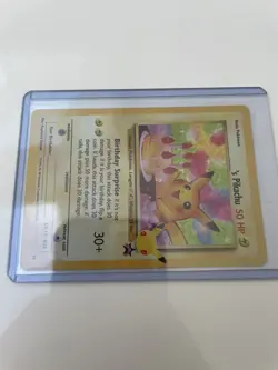 Birthday Pikachu 24 Holo Celebrations Classic Collection Pokemon Card (GEM MTU) - Image 4