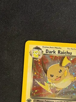 2000 Team Rocket Pokemon Dark Raichu Holo TCG Card 83/82 Secret Rare LP+ ~ CLEAN - Image 2