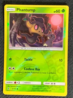 Phantump 6/145 Common Reverse Holo SM Guardians Rising Pokemon TCG - Image 1