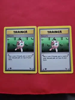 Pokemon: Recycle 1st Edition 61/62 Fossil WOTC 1999 Non-holo - LP / MP - T99 - Image 1