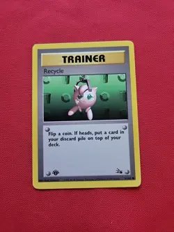 Pokemon: Recycle 1st Edition 61/62 Fossil WOTC 1999 Non-holo - LP / MP - T99 - Image 3