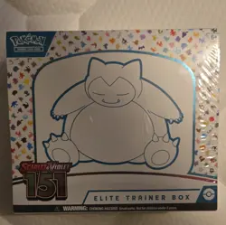 Pokemon Scarlet & Violet 151 Elite Trainer Box English Snorlax Booster/Promo - Image 1