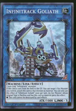 Infinitrack Goliath INCH-EN010 The Infinity Chasers Yu-Gi-Oh 1st Edition NM - Image 1