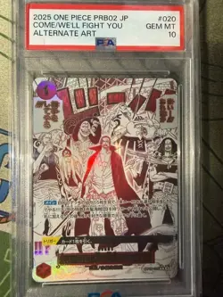 PSA 10 Come We'll Fight You OP09-020 PRB02 2025 Alt Art ONE PIECE Card Japanese - Image 1