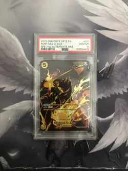 2025 One Piece OP12 En Portgas D Ace Special Alternate Art #011 PSA 10 Gem Mint - Image 1