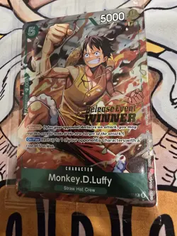 Monkey.D.Luffy P-135 Winner Stamp OP16 Pre-Release Event Promo Card Sealed - Image 3