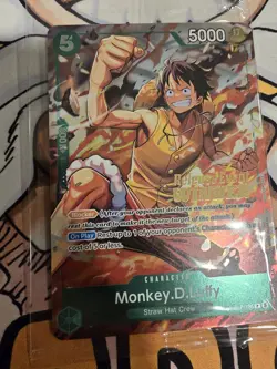 Monkey.D.Luffy P-135 Winner Stamp OP16 Pre-Release Event Promo Card Sealed - Image 4