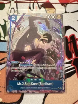 IN HAND! Mr.2.Bon.Kurei Alt Art OP16-055 One Piece Time of Battle ENGLISH - Image 1