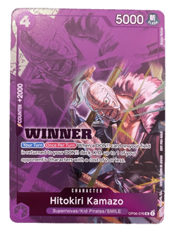 One Piece TCG Hitokiri Kamazo OP06-076 Foil – Winner Pack 2025 – NM - Image 1