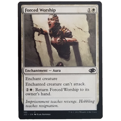 x1 Forced Worship J22 MTG M/NM Common White Enchantment Aura Jumpstart 2022 TCG - Image 1