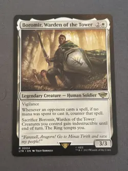 Boromir 4-Rare-MTG Lord of the Rings-NM-Regular Finish - Image 1