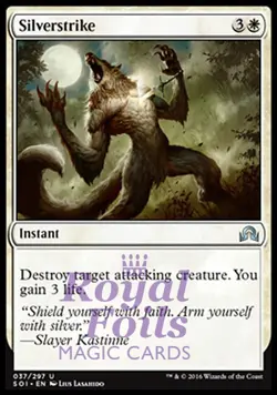 Silverstrike 4x FOIL SOI MTG Shadows Over Innistrad Uncommon MINT white - Image 1