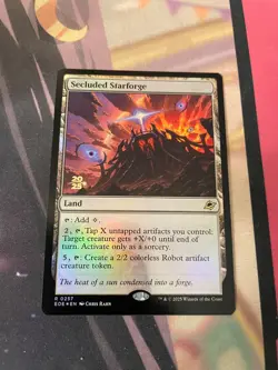 MTG - SECLUDED STARFORGE - RARE - EOE - NM - PRERELEASE FOIL - Image 1