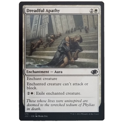 x1 Dreadful Apathy J22 MTG M/NM Common White Enchantment Aura Jumpstart 2022 TCG - Image 1