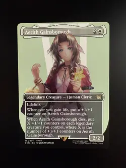 MTG Final Fantasy English Aerith Gainsborough Borderless 0374 Non-Foil - Image 1