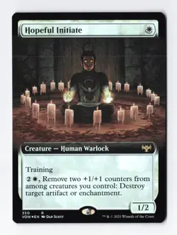 Hopeful Initiate Extended Art Foil Rare Innistrad Crimson Vow MTG Card NM - Image 1