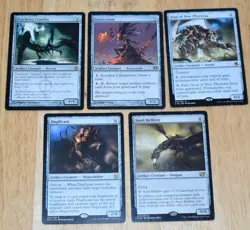 MTG 5x Rare Artifact Creature PHYSCHOSIS CRAWLER, STEEL HELLKITE, DUPLICANT + - Image 1