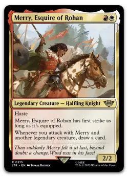 Merry, Esquire of Rohan #215 (NM) Lord of the Rings LTR Magic MTG - Image 1