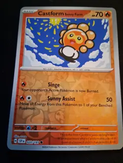POKEMON SURGING SPARKS CASTFORM SUNNY FORM COMMON FOIL - Image 1