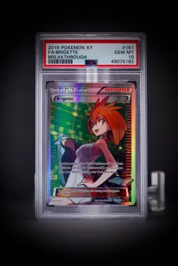 2015 Pokemon XY Breakthrough FA Brigette 161 PSA 10 - Image 1