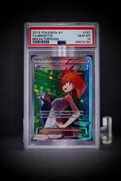 2015 Pokemon XY Breakthrough FA Brigette 161 PSA 10 - Image 2