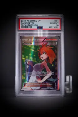 2015 Pokemon XY Breakthrough FA Brigette 161 PSA 10 - Image 4