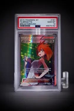 2015 Pokemon XY Breakthrough FA Brigette 161 PSA 10 - Image 5