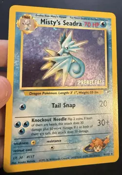 2000 Pokemon Gym Heroes Holo Pre-Release Promo 9/132 Misty's Seadra - Image 2