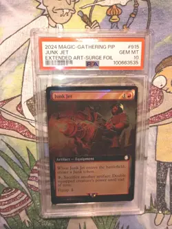 MTG Fallout Junk Jet Extended Art Surge Foil PSA 10 - Image 1