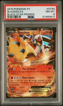 PSA 8 NM-MT Pokemon 2015 Blaziken Ex #XY54 Black Star Promo - Image 1