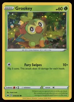 Grookey 010/202 Cosmos Holo Sword & Shield NM - Image 1
