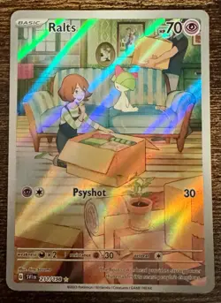 Pokemon TCG Ralts Scarlet & Violet Base Set Holo Illustration Card 211/198 READ - Image 1