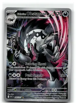 Galarian Obstagoon 245/217 Illustration Rare Ascended Heroes Pokemon NM b6 - Image 1