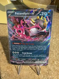 Fezandipiti ex 038/064 NM Shrouded Fable Double Rare Pokemon - Image 1