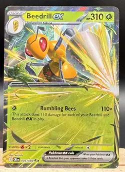 Beedrill ex 003/086 Double Rare Chaos Rising Pokemon TCG NM - Image 1